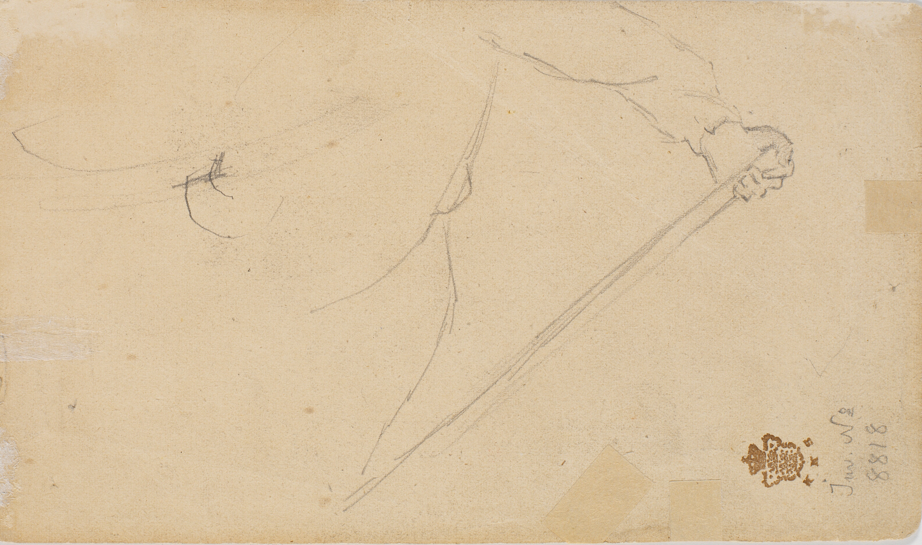 Del af studie til samme maleri som recto